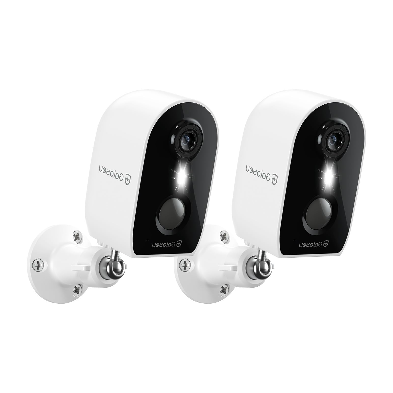 GALAYOU 2K Überwachungskamera R2 2er Set - WLAN Kamera Aussen/Innen akku, Farbnachtsicht & PIR Bewegungserkennung